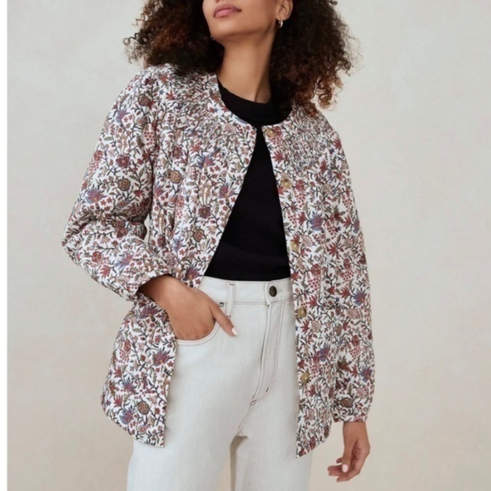 Last Chance! NWOT Loeffler Randall Elisabetta Provincial Floral Quilted Jacket S